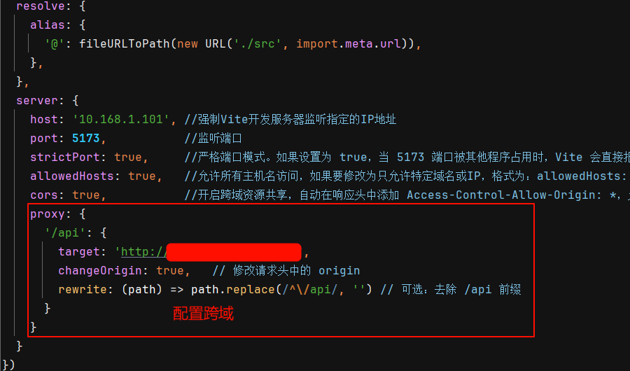Vite构建的Vue项目，开发时的跨域问题